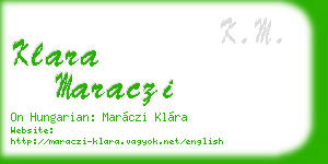 klara maraczi business card